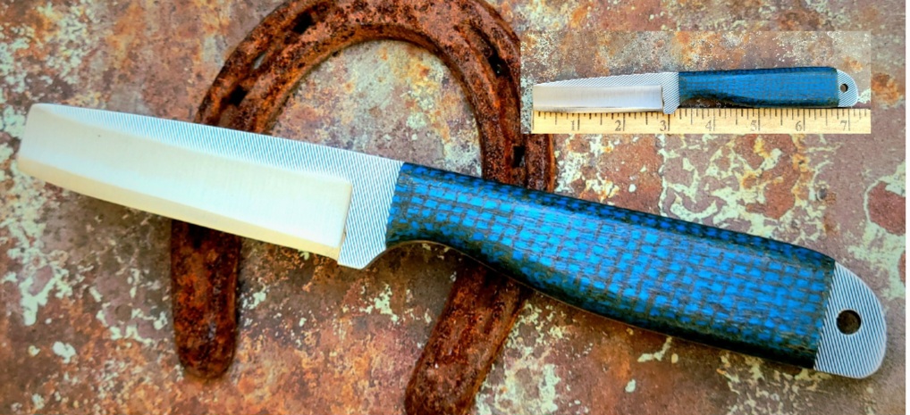 10F COWBOY NUTE- PREMIUM BURLAP MICARTA BLUE-LBH